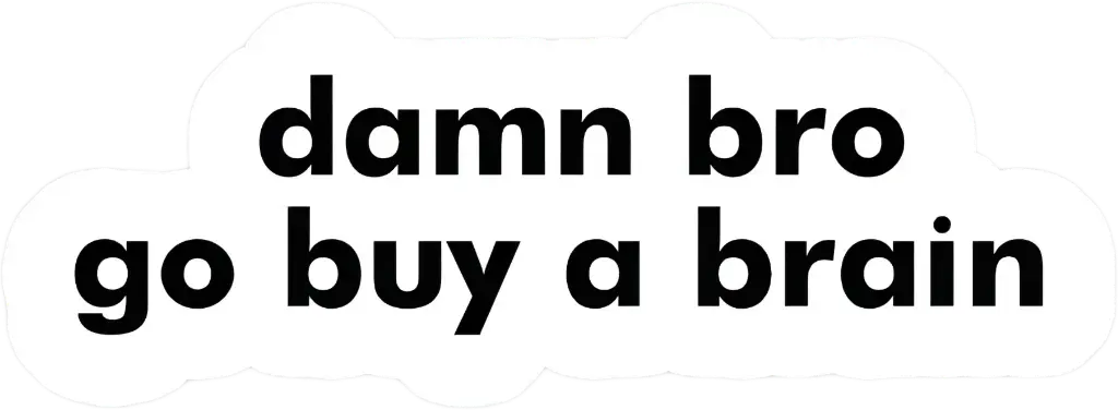 Damn bro sticker