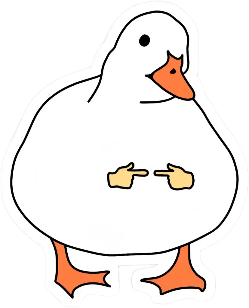 Cute duck sticker