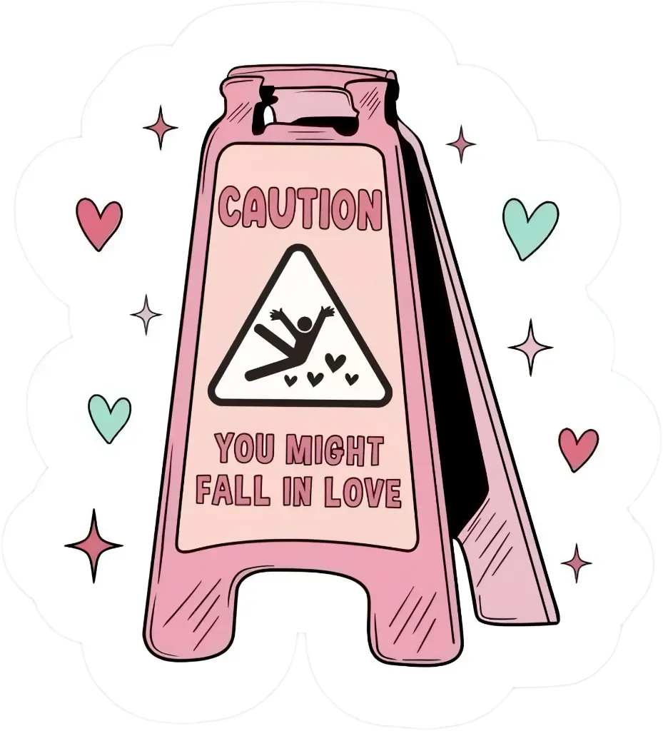 U might fall in love sticker