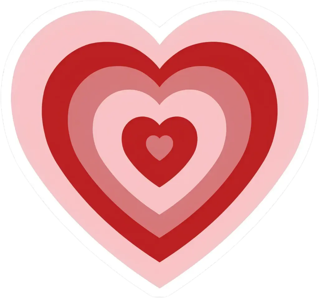 Heart sticker