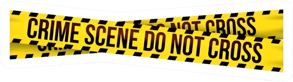 Crime scene sticker