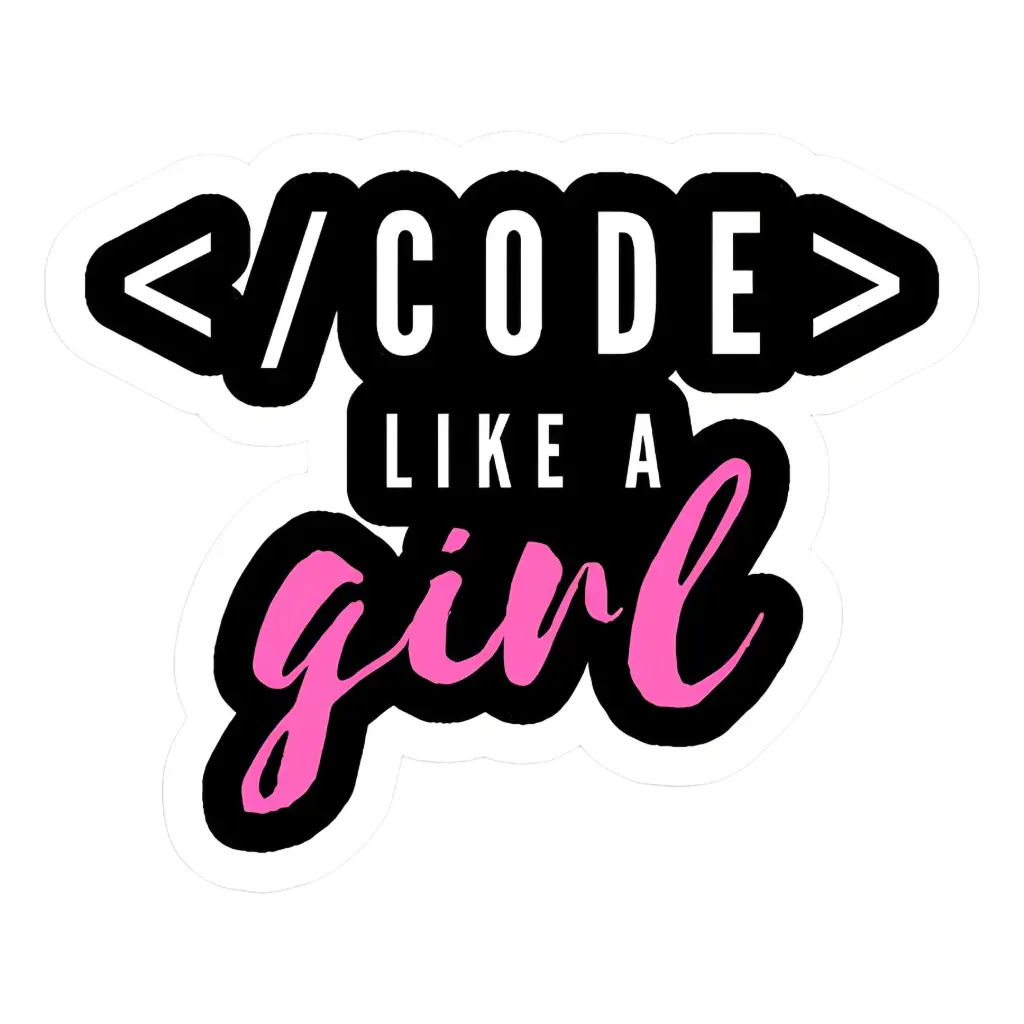 Code like a girl sticker