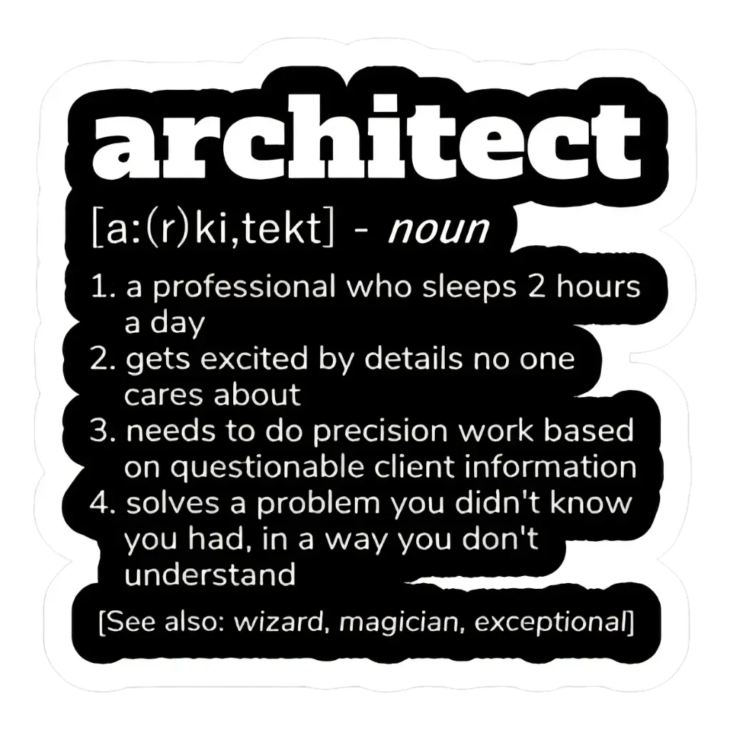 architect sticker 