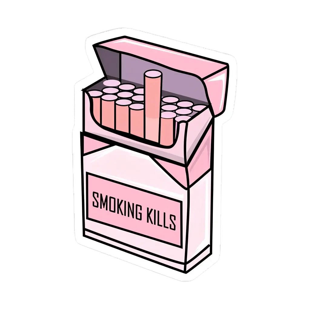 pink cigarettes sticker 