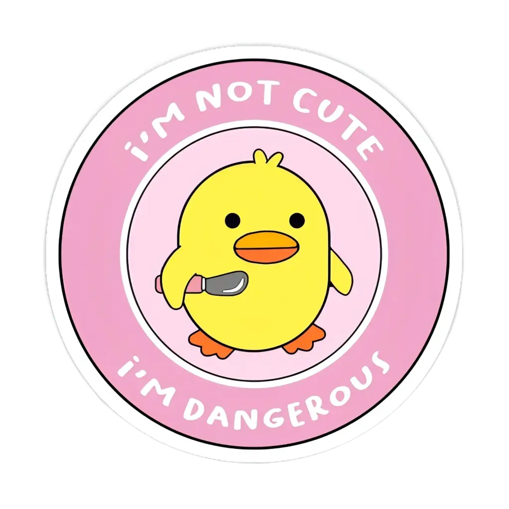 I'M not cute sticker