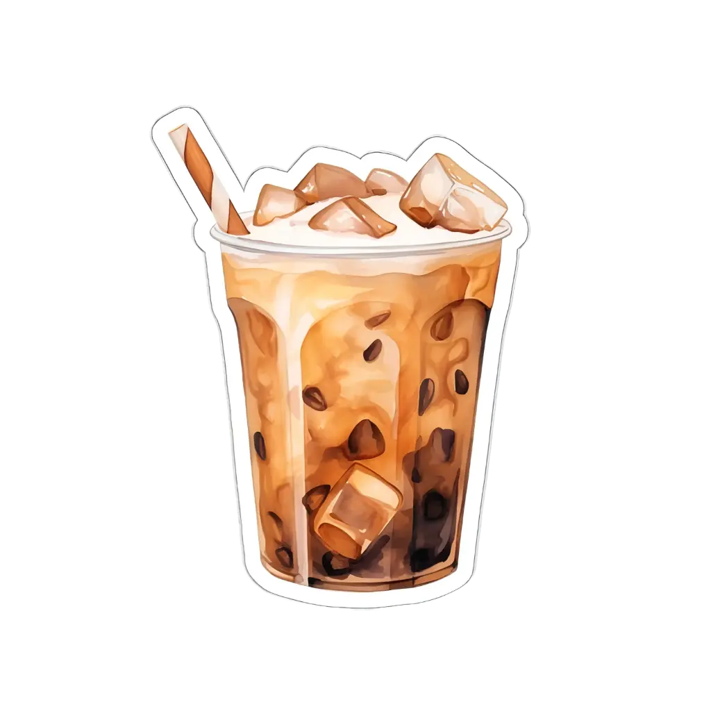 Iced coffee sticker