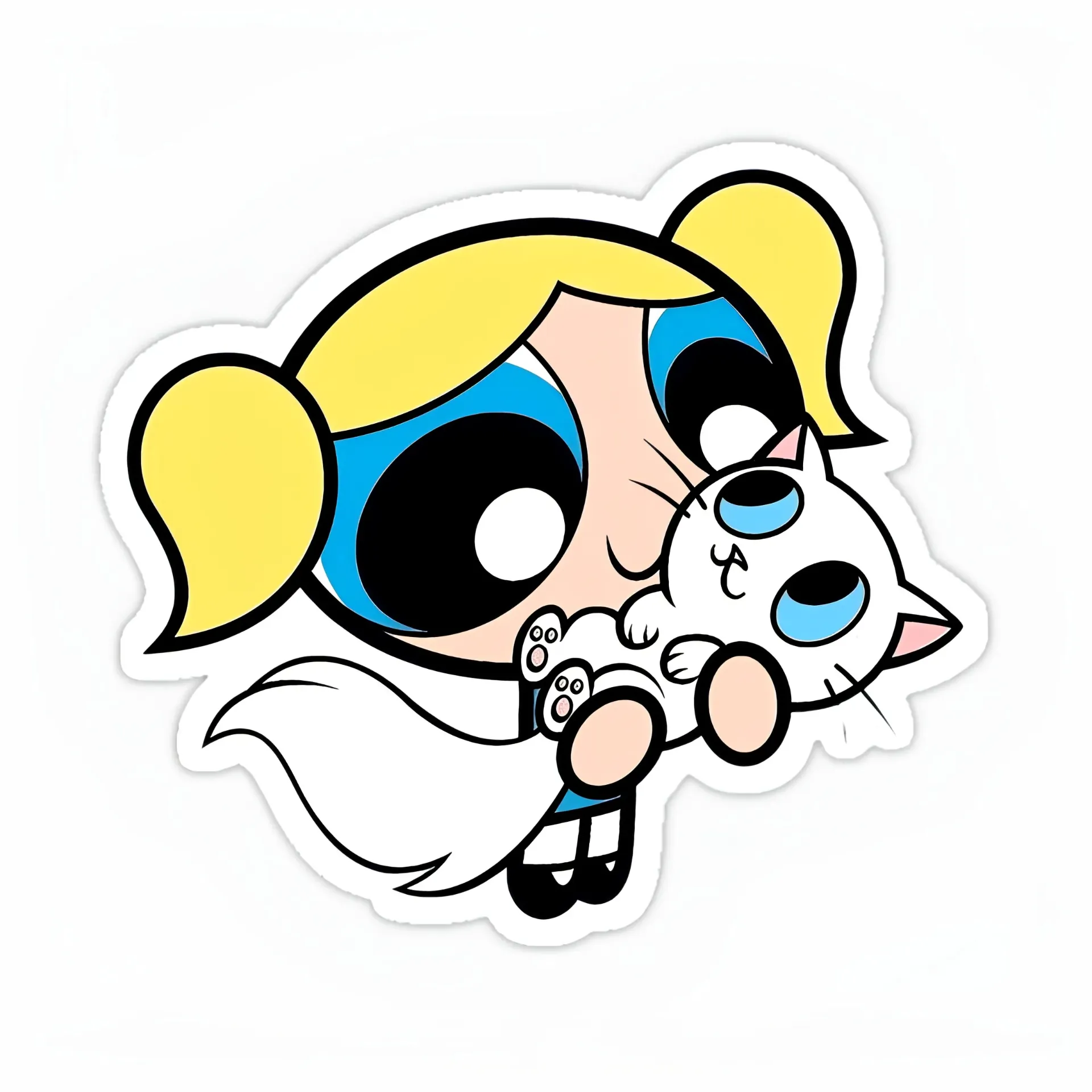 Bubbles with cat sticker