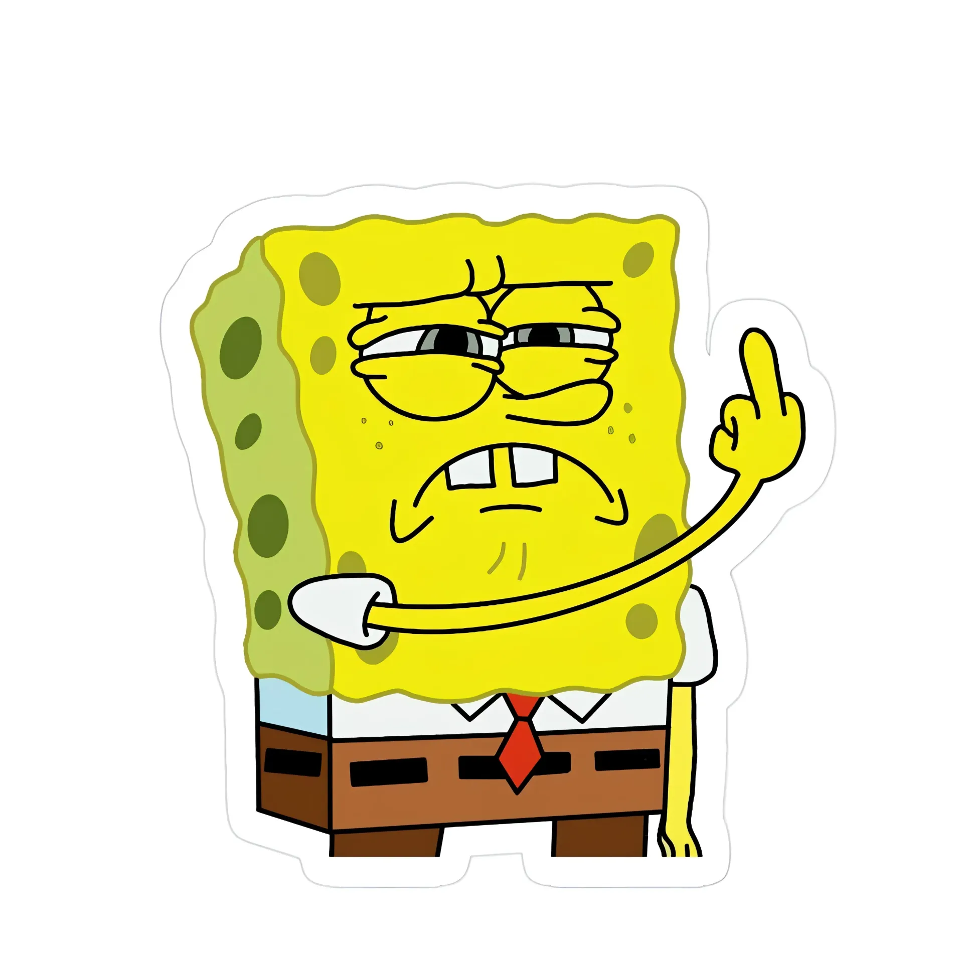 Spong bob middle finger Sticker