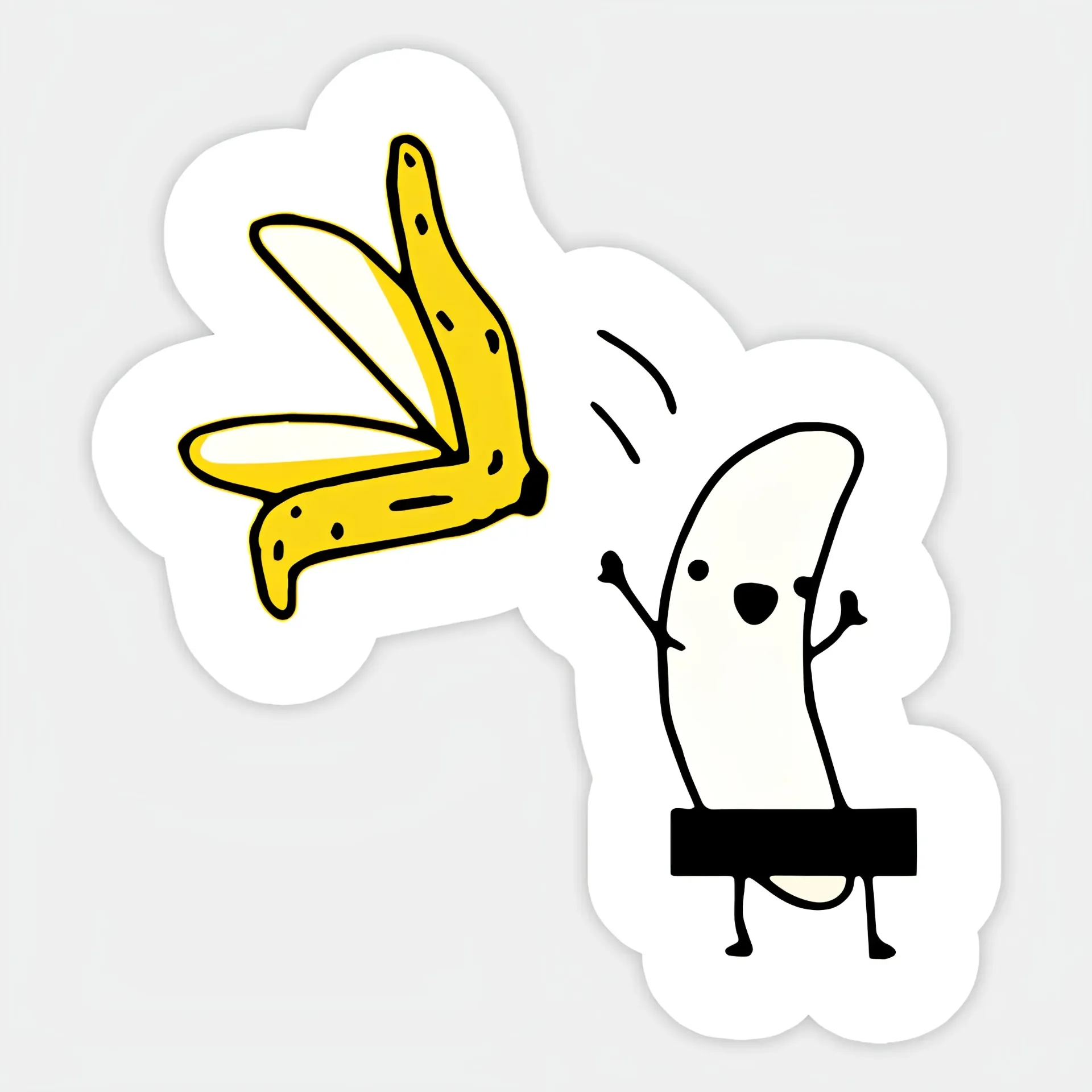 Naked banana Sticker
