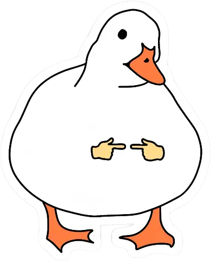 Cute duck sticker