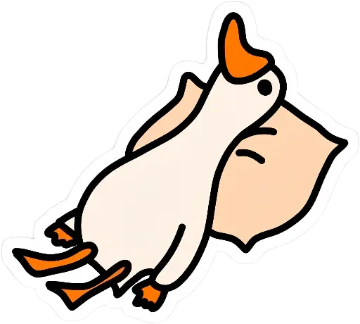 Duck staring sticker