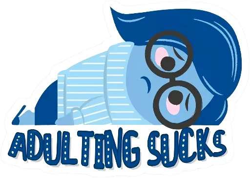Adult sucks sticker 