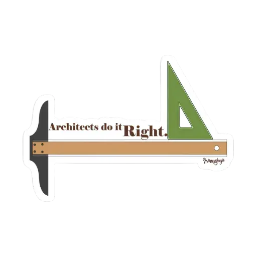 architecture do it right sticker