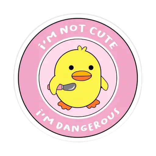 I'M not cute sticker