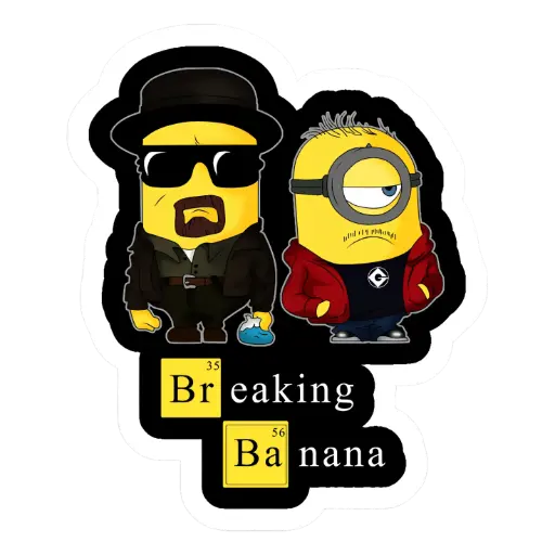 Breaking banana sticker