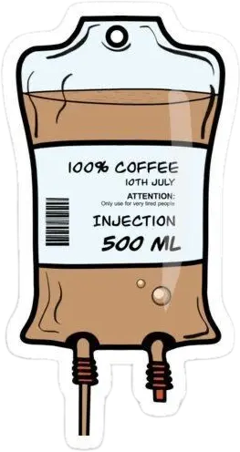 100% coffee sticker 