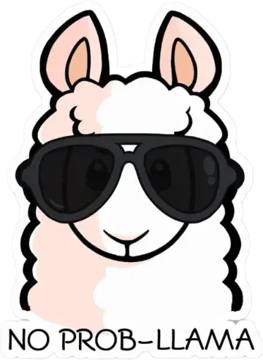 No prob-llama sticker