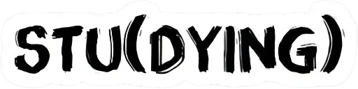 Stu(dying) sticker 